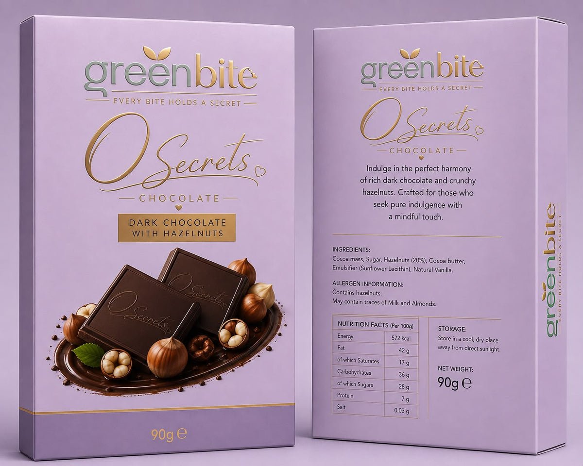 Dark chocolate with hazel nut